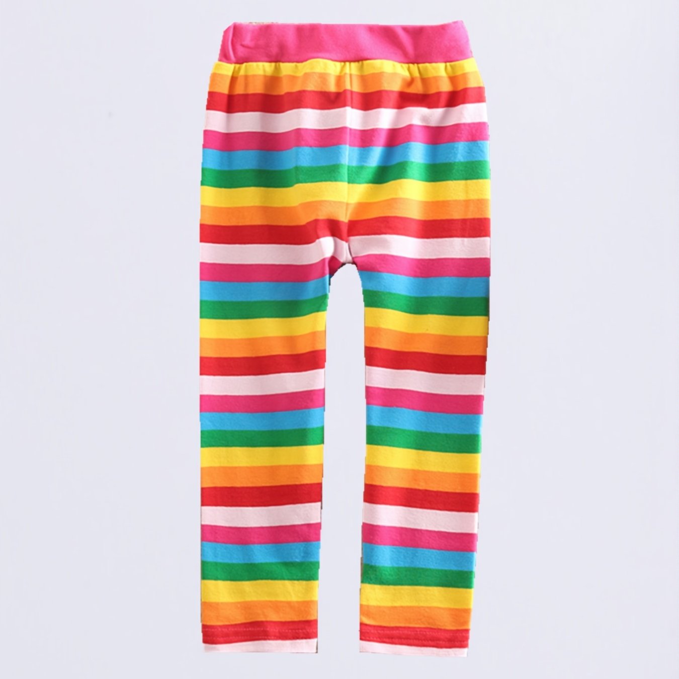 Girls Rainbow Striped Leggings for Autumn and Spring