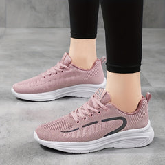 Breathable Lightweight Running Shoes Mesh Casual Lace up Jogging Walking Sneaker