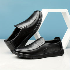 Men's Leather Dress Loafer Shoes Comfy Slip-On Shoes