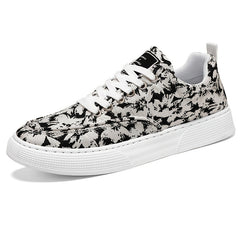 Men's Ink Wash Painting Canvas Sneakers Casual Walking Shoes