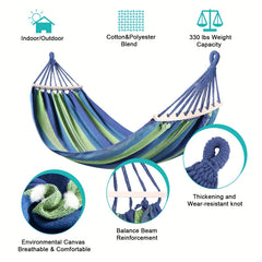 Single Hammock With Tree Straps Durable Portable Hammock
