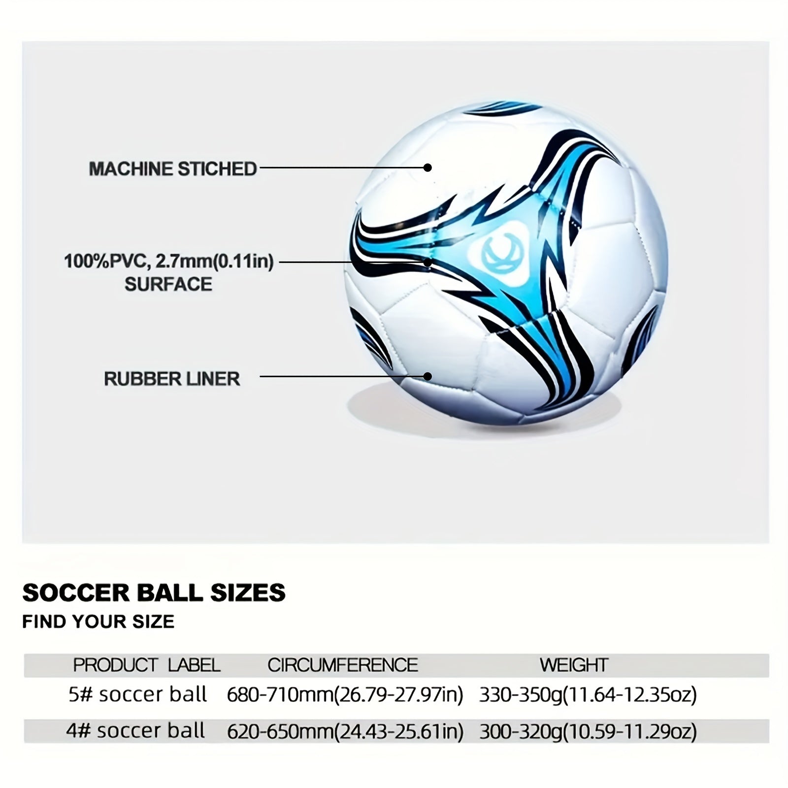 1pc Size 4&5 Soccer Ball For Training Thickened Wear resistant Explosion proof