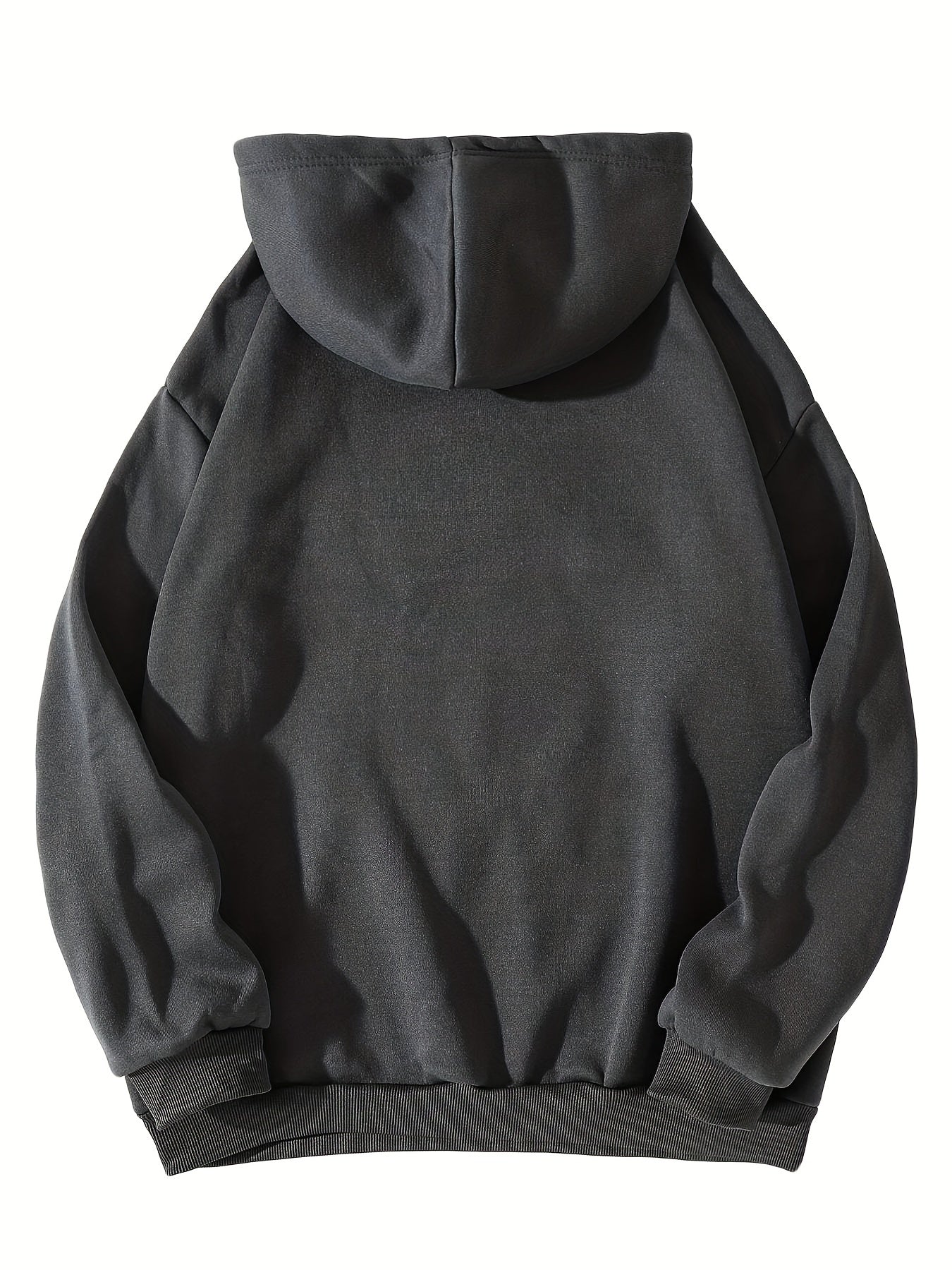 Letter Print Kangaroo Pocket Hoodie Casual Long Sleeve Drawstring Hoodies