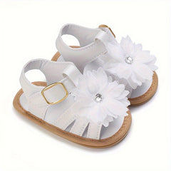 Flower Breathable Sandals for Baby Girls Lightweight Anti Slip Sandals