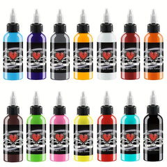 14pcs Tattoo Ink Set Professional Pigment Long Lasting Tattoo Supplies