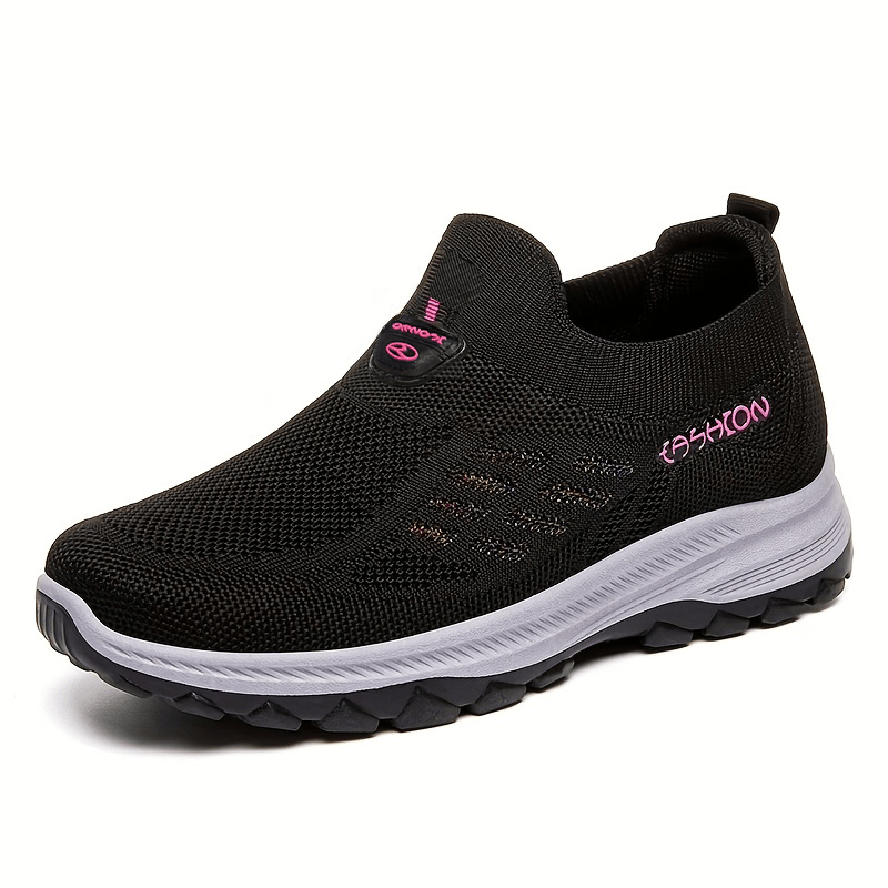 Women's Breathable Knit Chunky Slip On Sneakers
