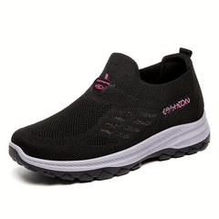 Women's Breathable Knit Chunky Slip On Sneakers