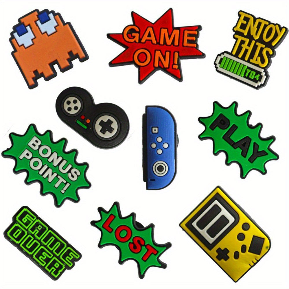 36pcs Game Pattern Shoe Charms For Sandals - Shoe Decorations Accessories
