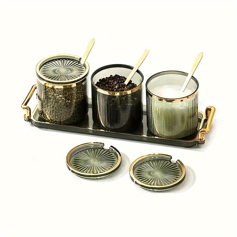 Transparent Nut Jar With Lid Fruit Bowl With Tray