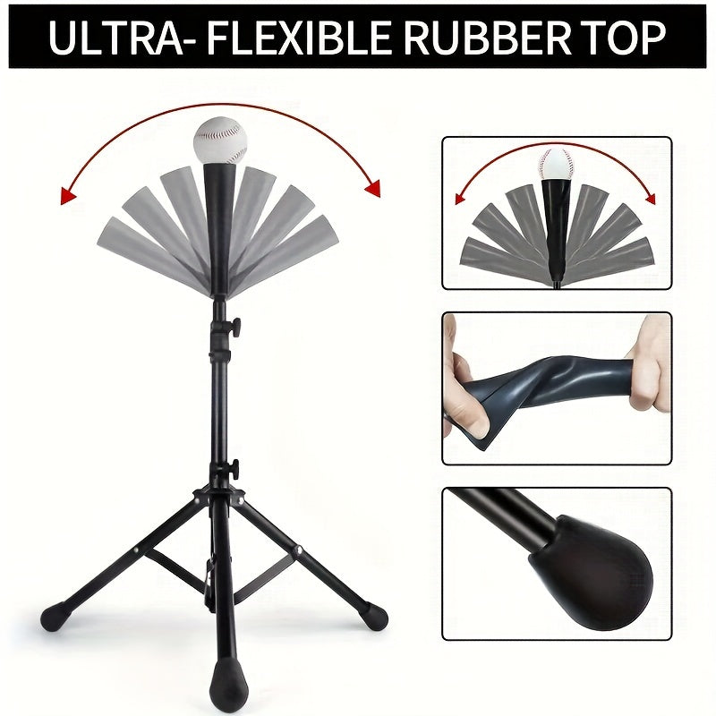 Adjustable Baseball Batting Tee With Carry Bag for Batting Practice