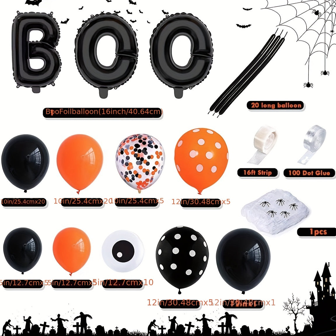 Halloween Balloon Arch Party Decoration Set