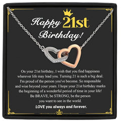 Heart Shaped Necklace Rhinestones Letter Print Gift Box