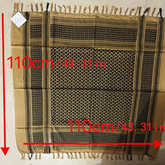 100% Pure Thick Muslin Hijab Tactical Desert Arab Scarf Men's Winter