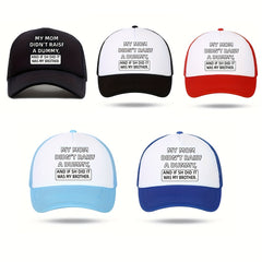 Unisex Sunshade Adjustable Casual Baseball Cap with Letters Embroidery