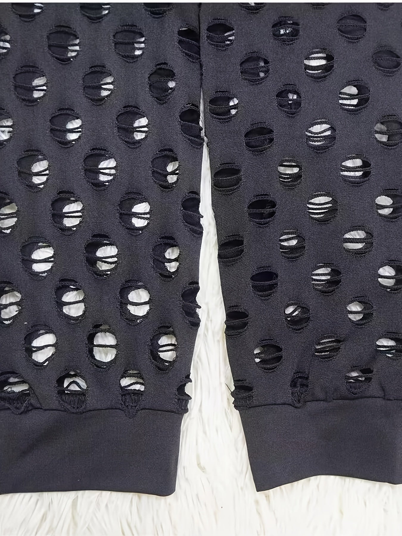 Sexy Hollow Out Long Sleeve High Neck Dress