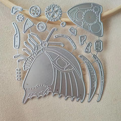 Steampunk Butterfly Metal Cutting Die Stencil for Card Making DIY Scrapbooking