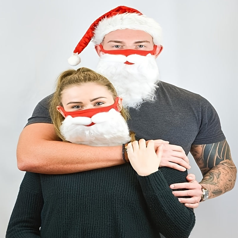 Christmas Beard Mask Holiday Funny Beard Mask Decoration