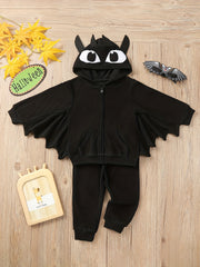 Toddler Boy's Halloween Style 2pcs Zip Up Hoodie & Sweatpants Set