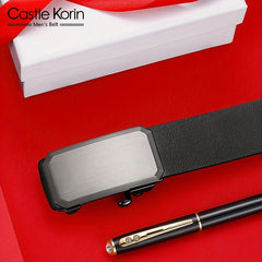 Stylish Leather Automatic Buckle Business Belt for Men