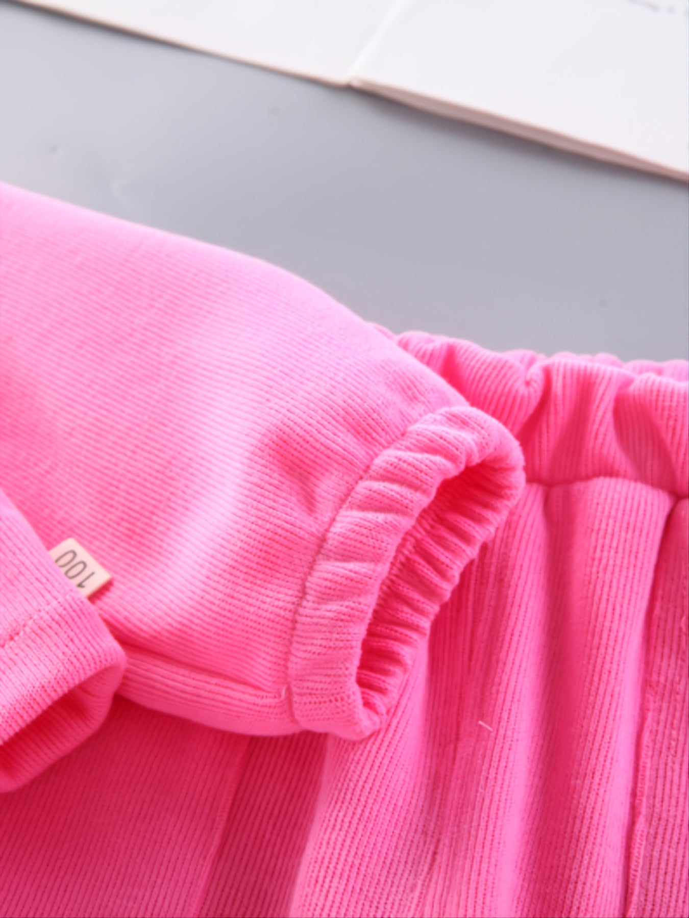 Girls' Casual Solid Cotton Sports Suit
