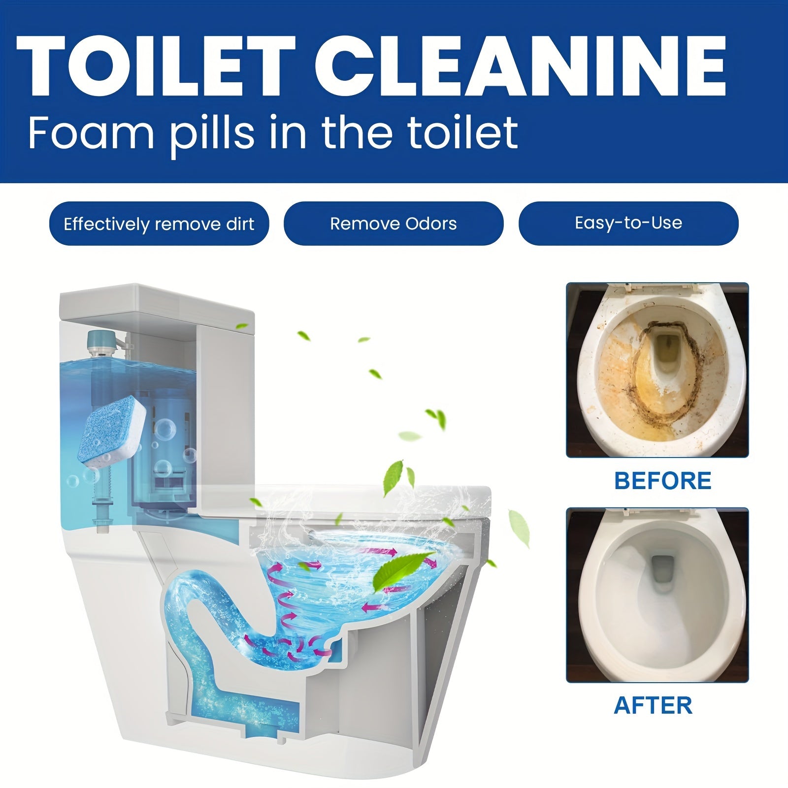 RV Toilet Cleaning Tablets Deodorant Odor Removal