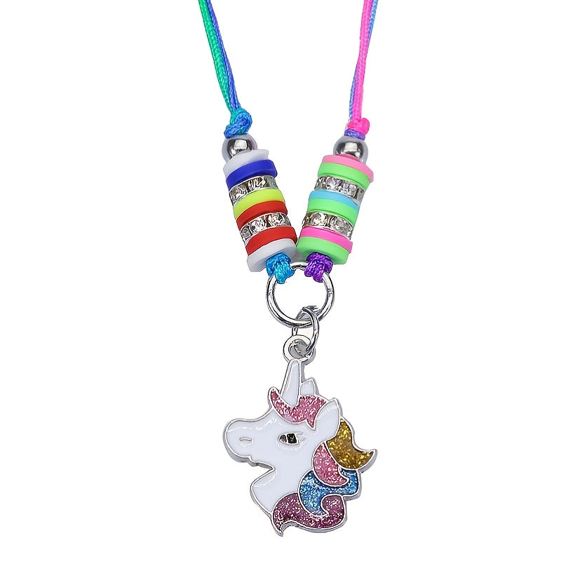 24pcs Cartoon Mermaid Butterfly Bee Charm Children's Bracelet Necklace Set