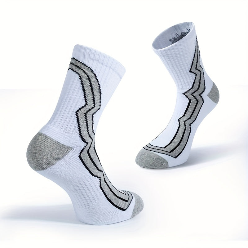 Wear Resistant Socks Moisture Wicking Crew Socks For Running Sports