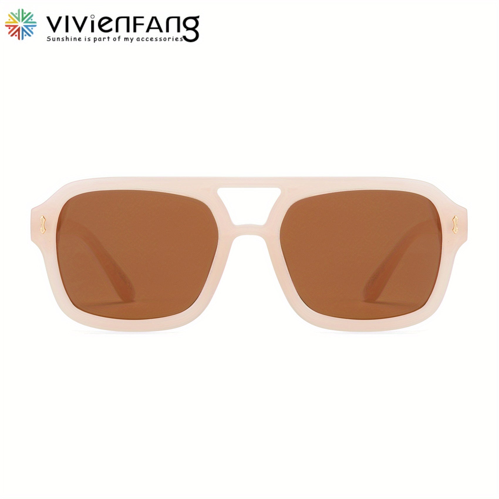 Retro Square Aviator Polarized Sunglasses For Men Lightweight UV Protection