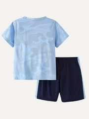 Camouflage Boy's 2pc T shirt & Shorts Set for Summer