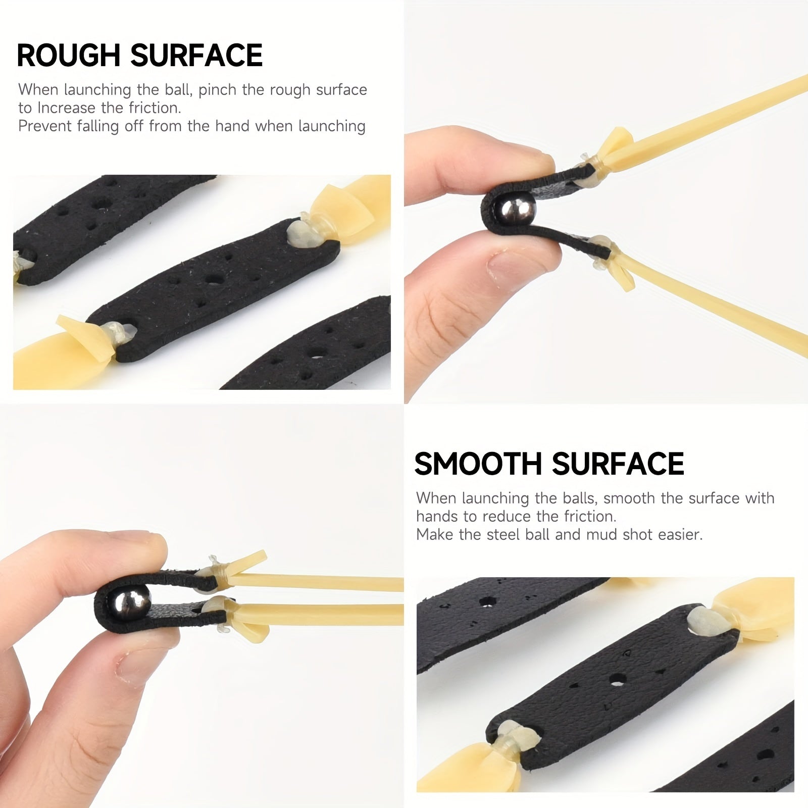10pcs 2mm Slingshot Elastic Replacement Bands for Shooting Games