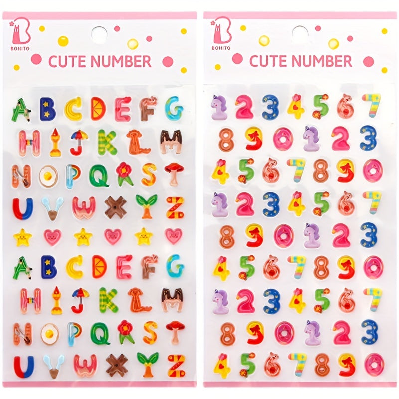 3D Candy Crystal Sticker Epoxy Number Letter DIY Phone Case Decoration