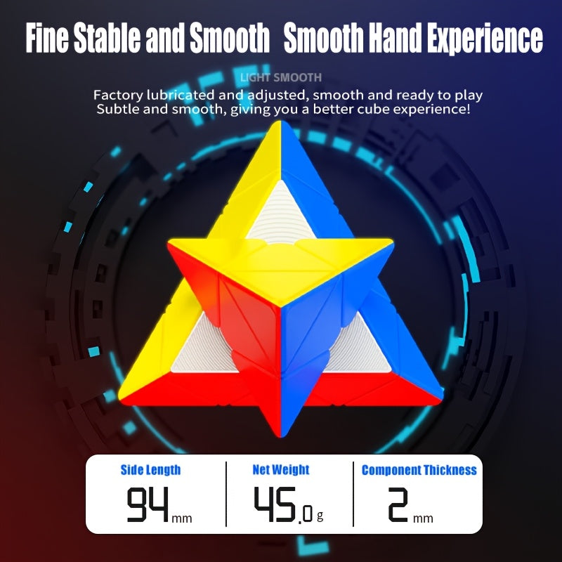SENGSO Speed Cube Pyramid 3X3X3 Smooth Turning Stickerless