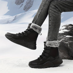 Waterproof Plush Lined Snow Boots Thermal Tactical Military High Top Boots