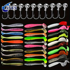 30 Soft Fishing Lures Worm Baits Freshwater Saltwater Lifelike Increased Bites