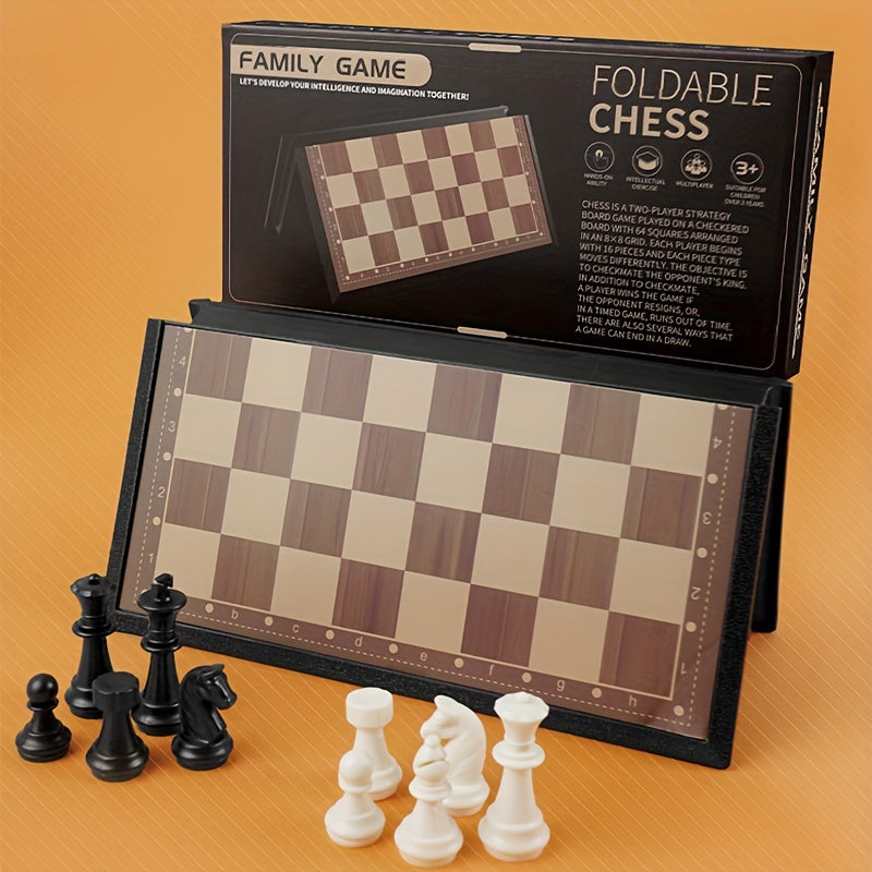 Chess Portable Set No Magnetic Foldable Board Game Educational Toys