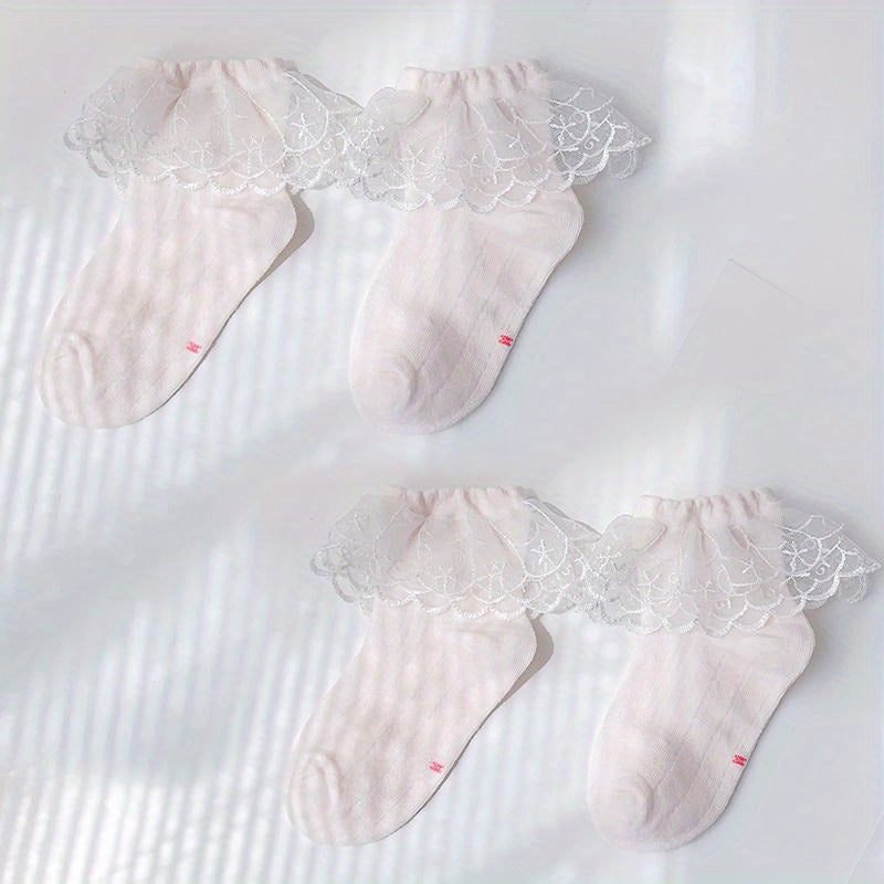 Baby Girls Lace Trim Princess Socks Ankle Sock For Kids