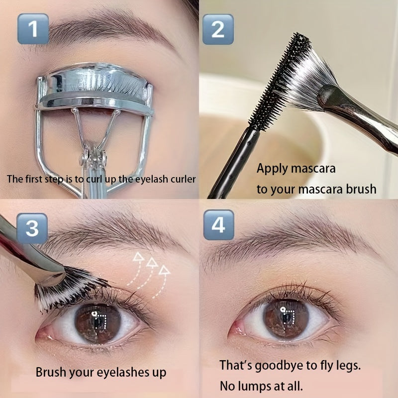 Professional Mascara Fan Brush for Natural Lifted Effects and Smooth Application