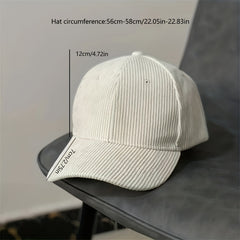 Adjustable Corduroy Baseball Cap for Outdoor Sport