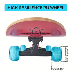 4pcs Flashing Skateboard Wheels 54mm with Tools - Fish Board & Pro Skateboard
