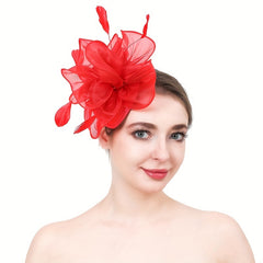 Organza Hat Headdress Horse Racing Hair Accessories