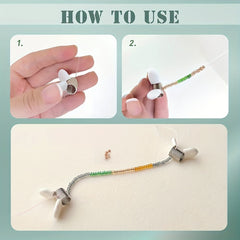 8pcs Stainless Steel Bead Stoppers with Handle for Jewelry Beading