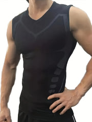 Men's Quick Dry Sleeveless Shirt Compression Tank Top