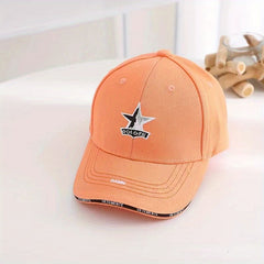 Kids Star Embroidered Baseball Cap Sun Screen Sport Hat
