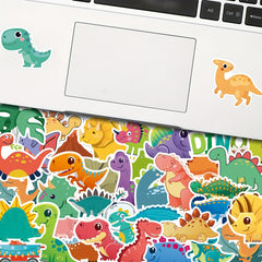 100pcs Dinosaur Stickers Waterproof For Stationery Luggage