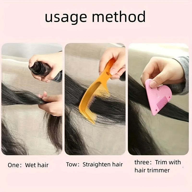 2Pcs Hair Cutting Scissors & Comb Set for Thinning & Styling Bangs