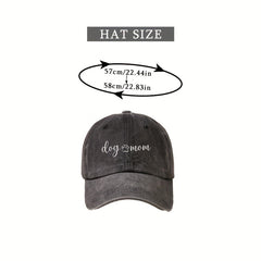 Dog Mom Washed Baseball Cap Vintage Distressed Hat For Women