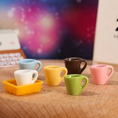 3pcs Mini Model Six Cup Resin Plate Micro Landscape Decorations DIY Toys