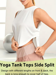 Yoga Tank Tops Sleeveless Hollow Out Fitness Sports Tops