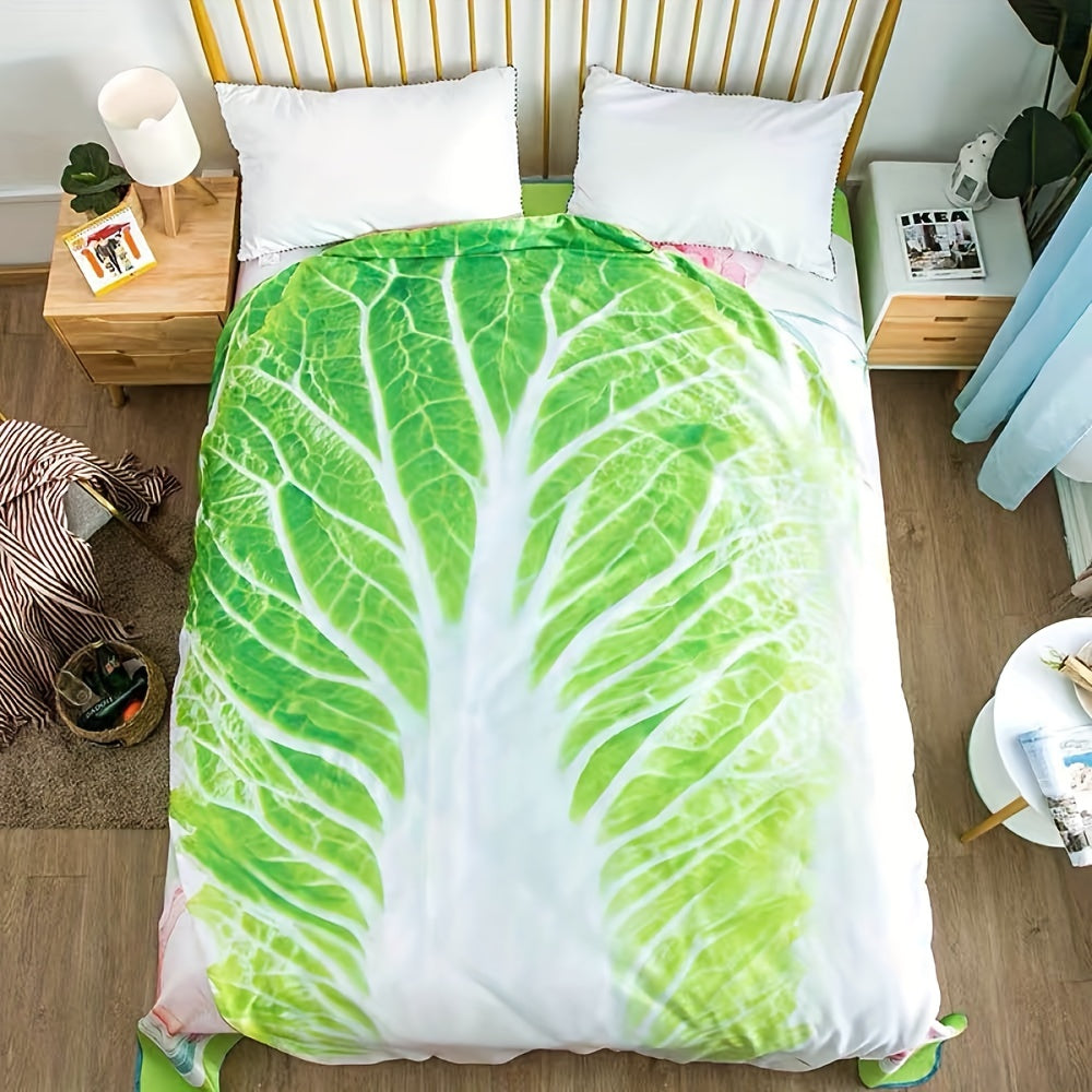 Funny Cabbage Flannel Blanket - Winter Warm & Soft - Sofa, Office, Bed & Travel