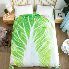 Funny Cabbage Flannel Blanket - Winter Warm & Soft - Sofa, Office, Bed & Travel